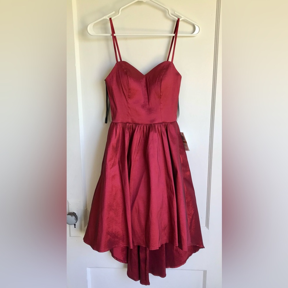 B.Darlin Ruby Red Party Pink Prom Dress Cocktail Dress Size 3/4 NWT